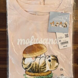 Uniqlo Pink Cat Graphic Tee